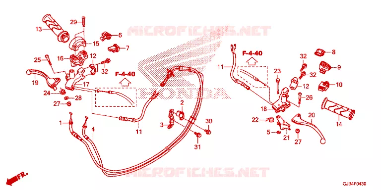 LEVIER DE GUIDON - COMMODO Honda SCOOTER 50 GIORNO 2023  NCW50P