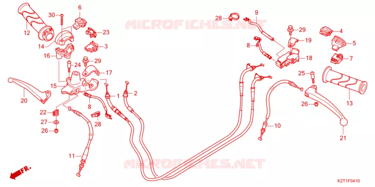 LEVIER DE GUIDON - CABLE - COMMODO Honda SCOOTER 125 LEAD 2023  NHX125N