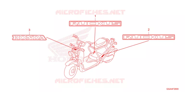 AUTOCOLLANTS Honda SCOOTER 50 RUCKUS 2023  NPS50P