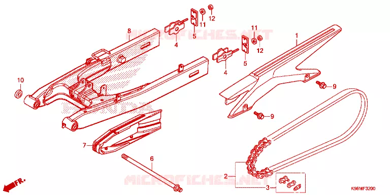 BRAS OSCILLANT Honda MOTO 150 RS 2023  FS150FN_4MA