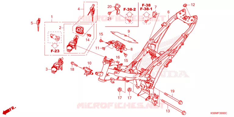 CADRE Honda MOTO 150 RS 2023  FS150FN_4MA