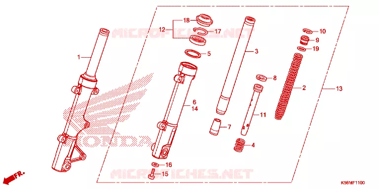 FOURCHE Honda MOTO 150 RS 2023  FS150FN_4MA
