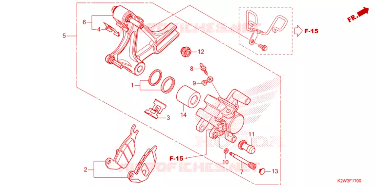 ETRIER DE FREIN ARRIERE Honda MOTO 125 DAX 2023  ST125AP