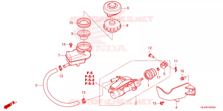 MAITRE-CYLINDRE DE FREIN Honda ATV 1000 TALON 2021  SXS1000S2RM