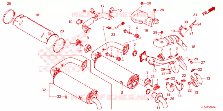 SILENCIEUX D'ECHAPPEMENT Honda ATV 1000 TALON 2022  SXS1000S2RN