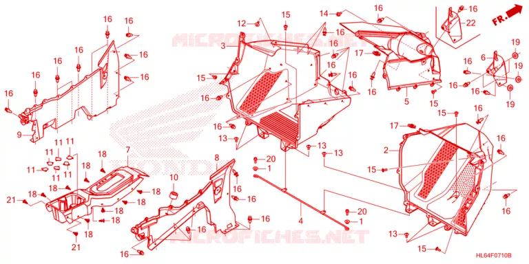 COUVERCLE SOL Honda ATV 1000 TALON 2023  SXS1000S2XN