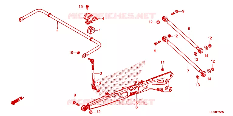TRIANGLES - BARRE ANTI ROULIS Honda ATV 1000 TALON 2022  SXS1000S4XN