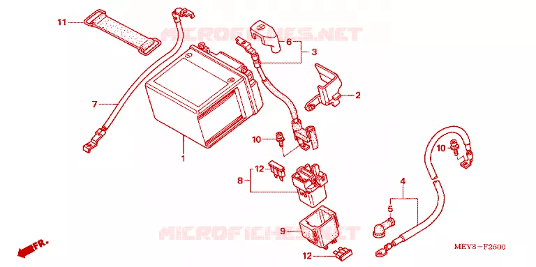 BATTERIE Honda MOTO 450 CRF 2010  CRF450X9