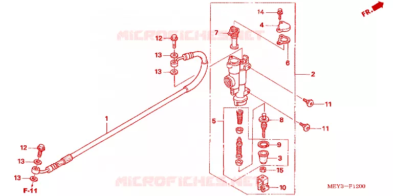 MAITRE-CYLINDRE DE FREIN ARRIERE Honda MOTO 450 CRF 2009  CRF450X9