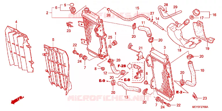 RADIATEUR Honda MOTO 450 CRF 2009  CRF450X9