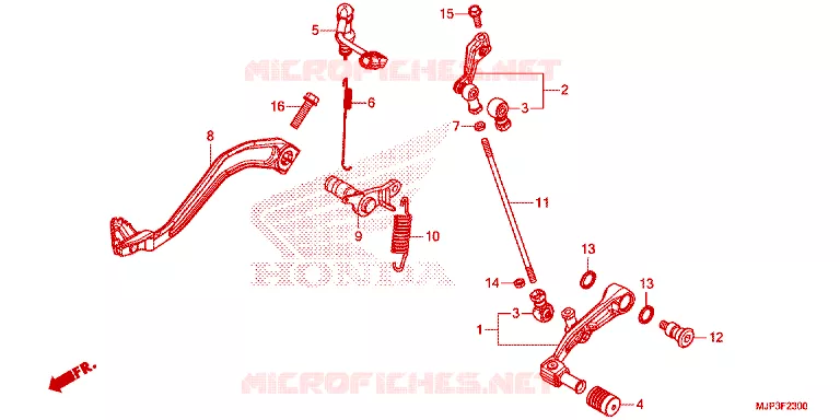 PEDALE Honda MOTO 1000 AFRICA-TWIN 2016  CRF1000DG