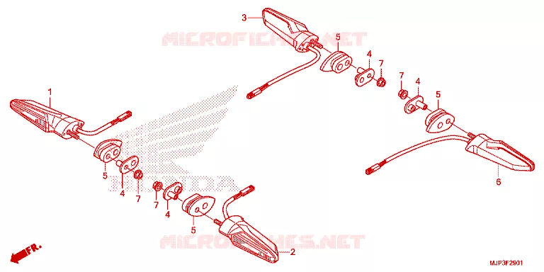 CLIGNOTANT Honda MOTO 1000 AFRICA-TWIN 2016  CRF1000DG