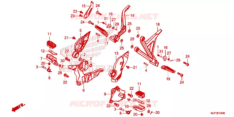 REPOSE PIED Honda MOTO 1000 AFRICA-TWIN 2016  CRF1000DG