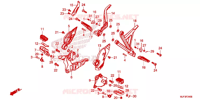 REPOSE PIED Honda MOTO 1000 AFRICA-TWIN 2016  CRF1000DG