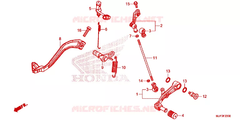 PEDALE Honda MOTO 1000 AFRICA-TWIN 2016  CRF1000DG