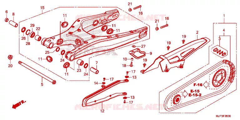 BRAS OSCILLANT Honda MOTO 1000 AFRICA-TWIN 2016  CRF1000G