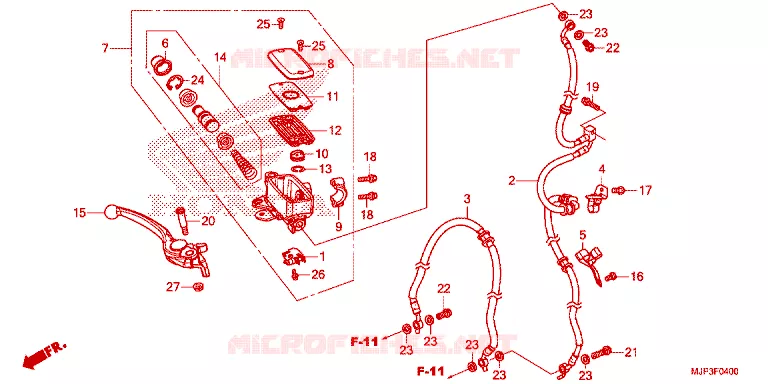MAITRE CYLINDRE DE FREIN AVANT Honda MOTO 1000 AFRICA-TWIN 2016  CRF1000G