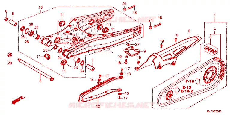 BRAS OSCILLANT Honda MOTO 1000 AFRICA-TWIN 2016  CRF1000G