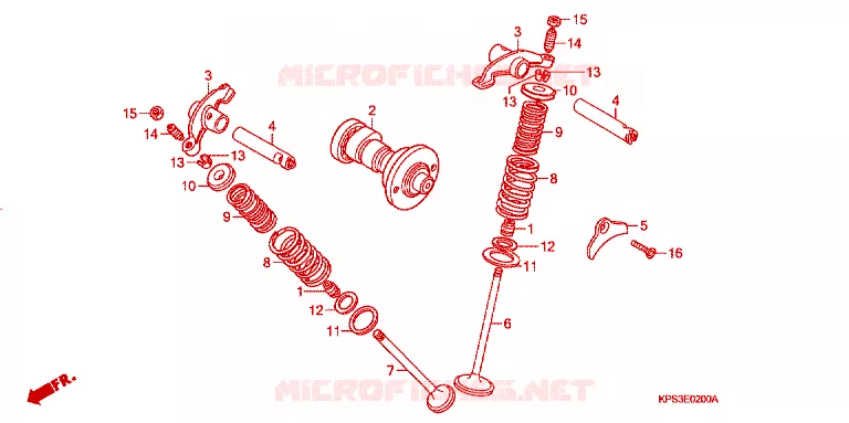 ARBRE A CAMES - SOUPAPE Honda MOTO 230 CRF 2003  CRF230F3