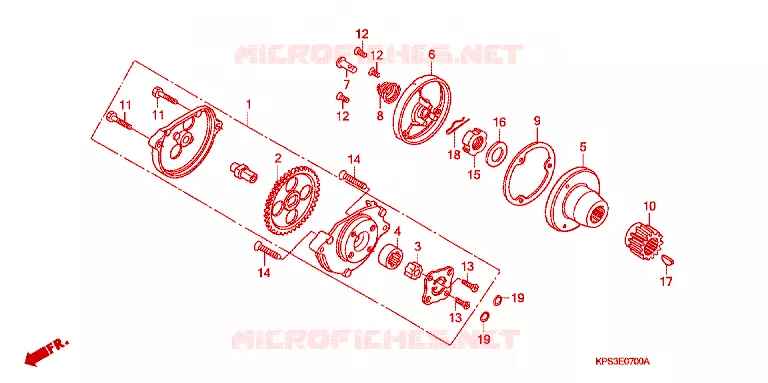 POMPE A HUILE Honda MOTO 230 CRF 2003  CRF230F3