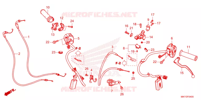 LEVIER DE GUIDON - CABLE - COMMODO Honda MOTO 650 CB 2023  CB650RAP