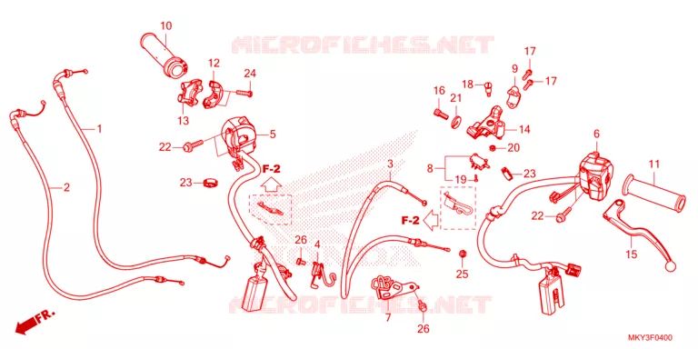 LEVIER DE GUIDON - CABLE - COMMODO Honda MOTO 650 CB 2023  CB650RAP