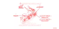 AUTOCOLLANTS pour Honda CB 250 R ABS de 2022