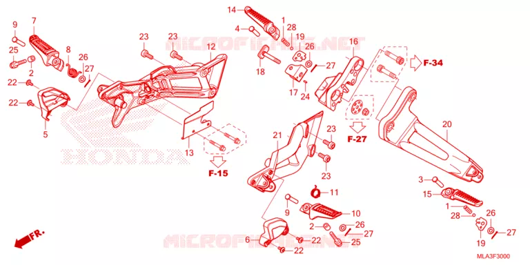 REPOSE PIED Honda MOTO 1100 REBEL 2023  CMX1100DP