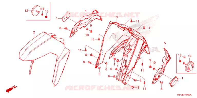 GARDE BOUE AVANT Honda MOTO 1100 AFRICA-TWIN 2023  CRF1100A2P