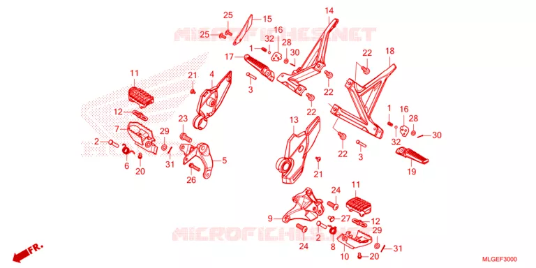 REPOSE PIED Honda MOTO 1100 AFRICA-TWIN 2023  CRF1100A2P