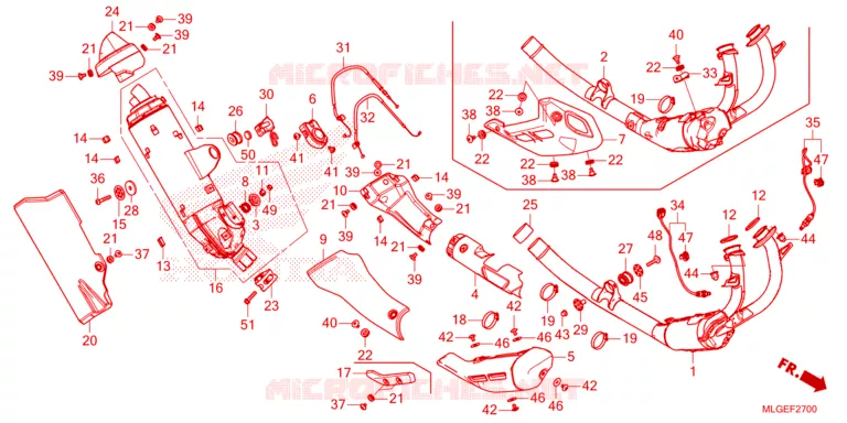 SILENCIEUX D'ECHAPPEMENT Honda MOTO 1100 AFRICA-TWIN 2023  CRF1100A2P