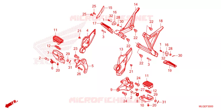 REPOSE PIED Honda MOTO 1100 AFRICA-TWIN 2023  CRF1100A2P