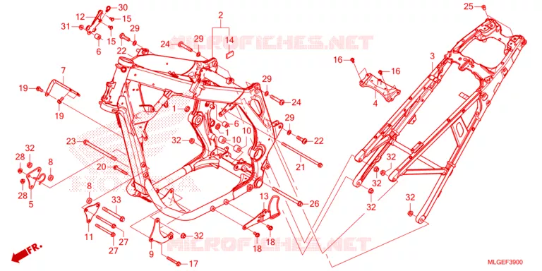 CADRE Honda MOTO 1100 AFRICA-TWIN 2023  CRF1100DP