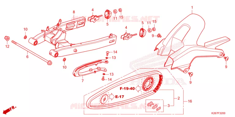 BRAS OSCILLANT Honda MOTO 1100 AFRICA-TWIN 2023  CRF1100DP