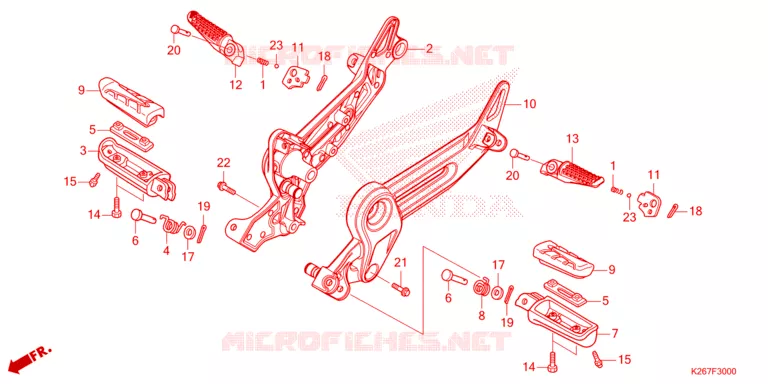 REPOSE PIED Honda MOTO 125 MSX 2023  MSX125AN