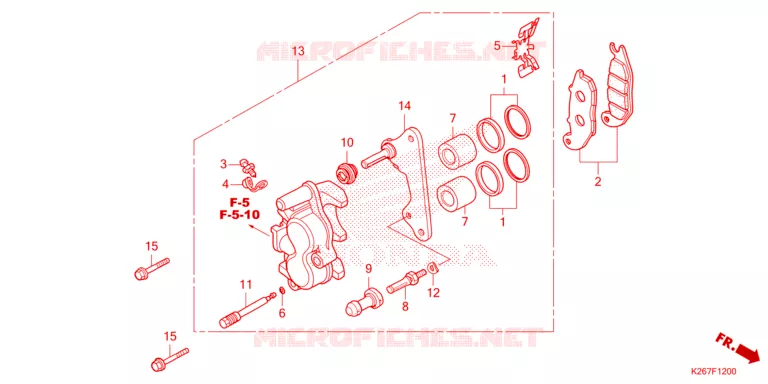 ETRIER DE FREIN AVANT Honda MOTO 125 MSX 2024  MSX125AP