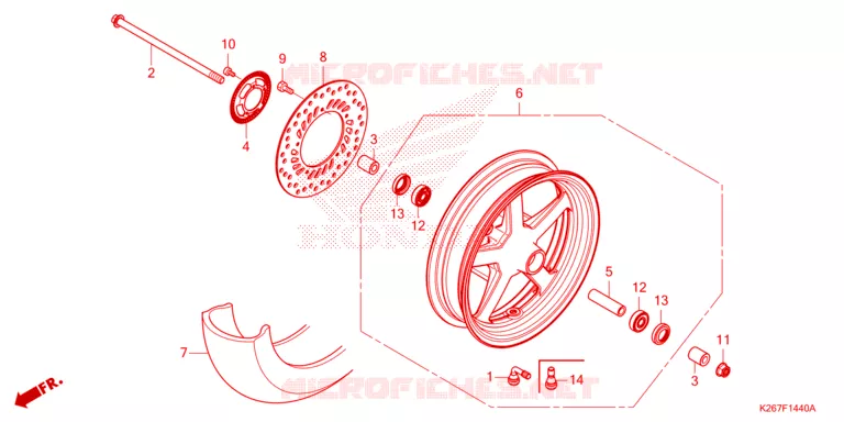 ROUE AVANT Honda MOTO 125 MSX 2024  MSX125AP