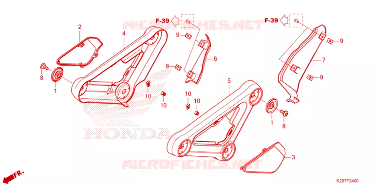 COUVERCLES LATERAUX Honda MOTO 125 MSX 2023  MSX125P_LO
