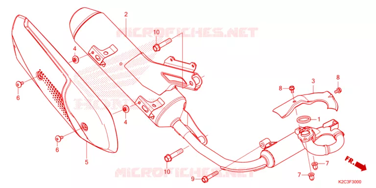 SILENCIEUX D'ECHAPPEMENT Honda SCOOTER 110 VISION 2023  NSC110P