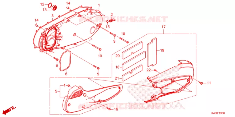 COUVERCLE GAUCHE Honda SCOOTER 125 FORZA 2023  NSS125ADP