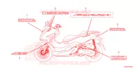 AUTOCOLLANTS pour Honda FORZA 125 TOP BOX de 2023