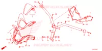 GUIDON   CARENAGE pour Honda FORZA 125 TOP BOX de 2023