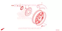 ROUE ARRIERE pour Honda FORZA 125 TOP BOX de 2023