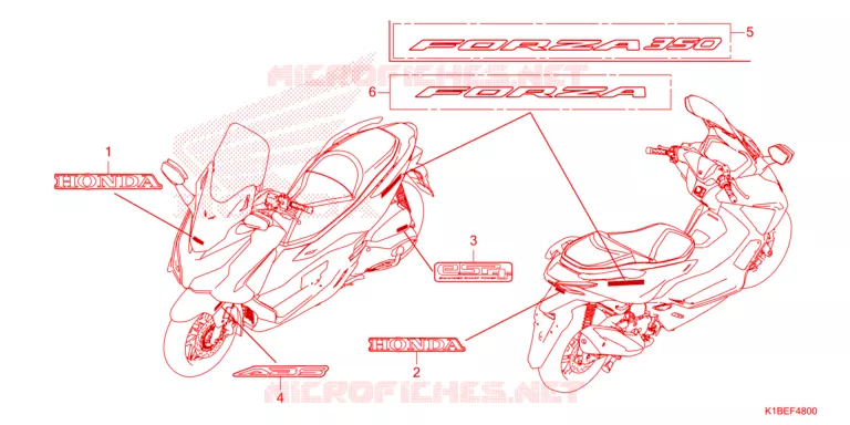 AUTOCOLLANTS Honda SCOOTER 250 FORZA 2023  NSS250AP