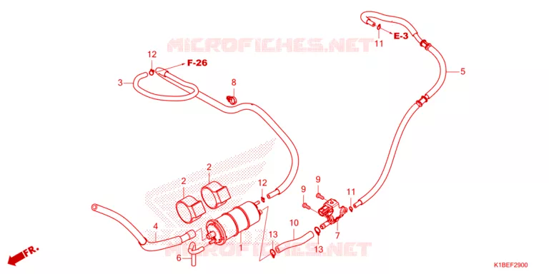 SYSTÈME DE RECYCLAGE DES GAZ Honda SCOOTER 250 FORZA 2023  NSS250AP
