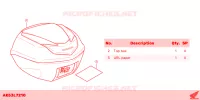 TOP CASE B *NHA16P* pour Honda SH 350 SMART TOP BOX de 2023
