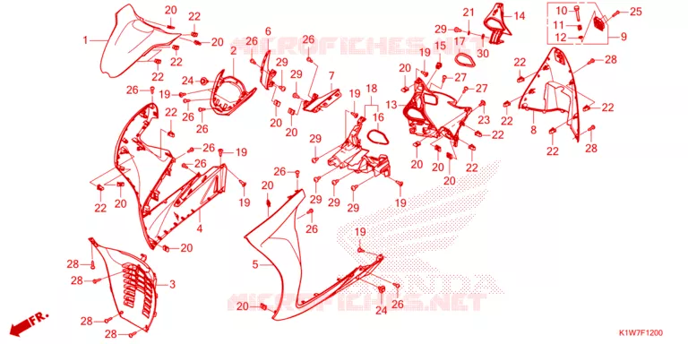 CARENAGE AVANT Honda SCOOTER 350 SH 2023  SH350ASP