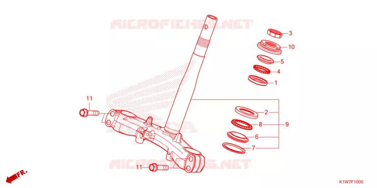 TE DE FOURCHE Honda SCOOTER 350 SH 2023  SH350ASP