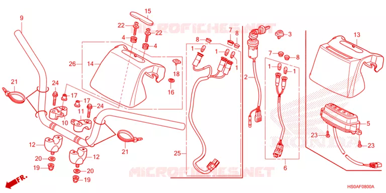 GUIDON Honda ATV 250 FOURTRAX 2021  TRX250TMM