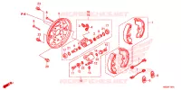 FLASQUE   MACHOIRES DE FREIN AVANT pour Honda TRX 250 FOURTRAX RECON Standard de 2021